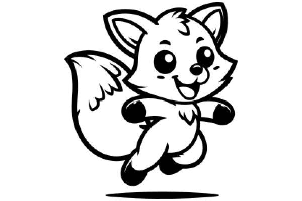 Adorable Cartoon Fox with a Big Smile