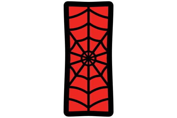 Vibrant Red Spider Web Design