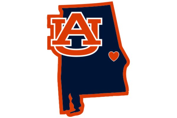 Auburn University Logo with a Heart