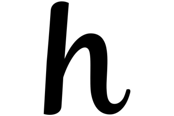 Simplicity in Design: A Black Letter 'H' on a White Background