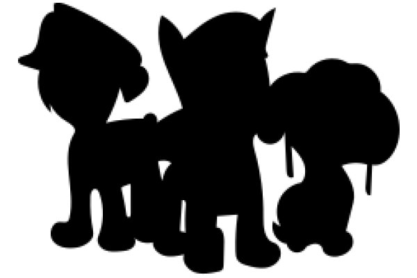 Silhouettes of Cartoon Animals