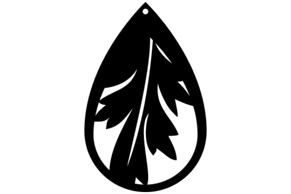 Stylized Black Leaf Design