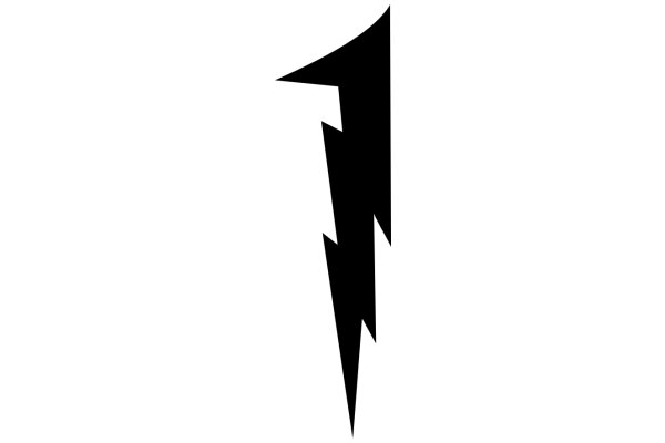 Digital Art: A Pixelated Lightning Bolt