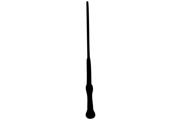 Silhouette of a Tall, Slim Object Against a White Background