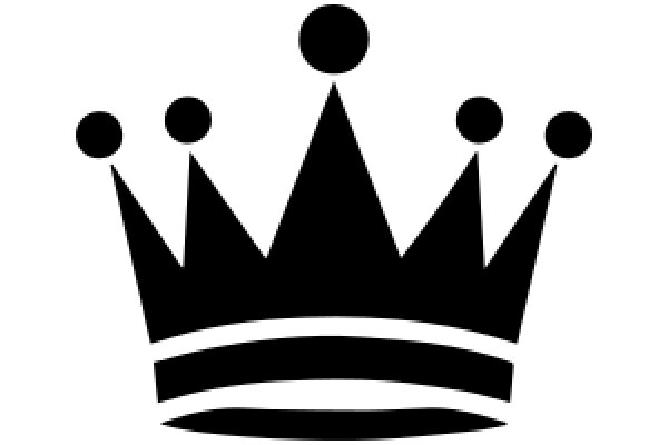 Monochrome Majesty: A Crown Icon