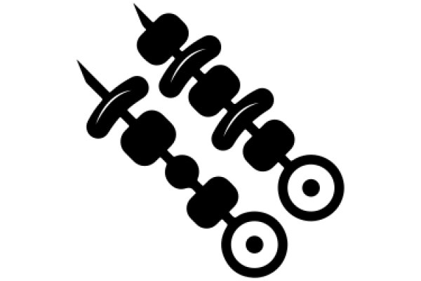 A Collection of Black Dumbbells with White Circles