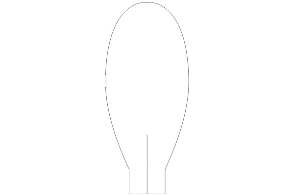 A Simple Line Drawing of an Egg-Shaped Object