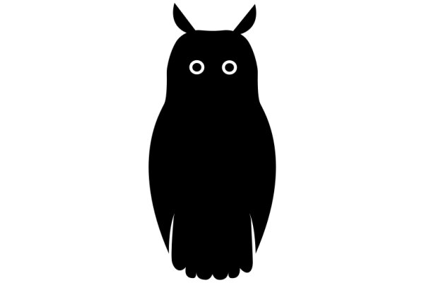 A Silhouette of an Owl, Standing Alone