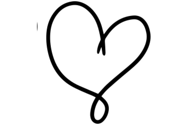 Simplistic Line Drawing of a Heart