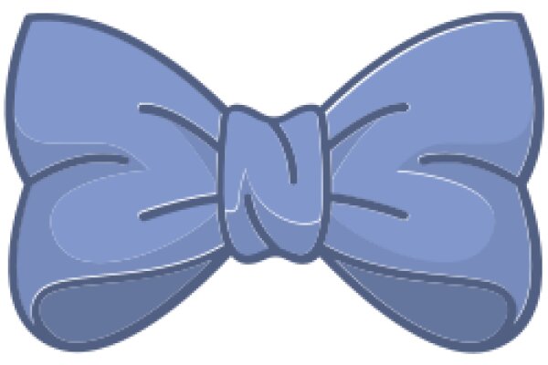 A Stylish Blue Bow on a White Background