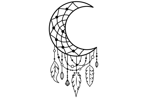 Moonlit Dreamcatcher: A Symbol of Serenity and Protection