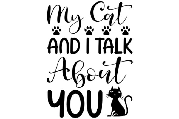 A Feline-Themed Affirmation: 'My Cat and I Talk About You'