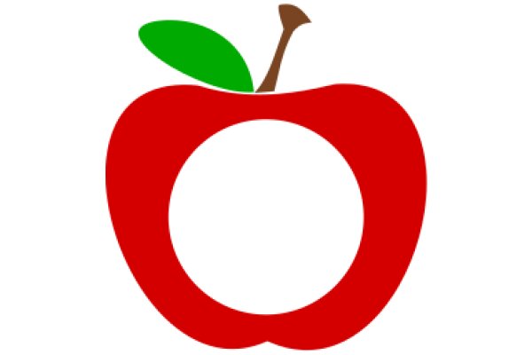 A Red Apple with a Green Leaf, Floating in a White Background