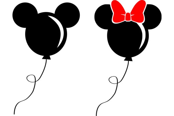 A Playful Pair: Mickey Mouse and Minnie Mouse Balloons