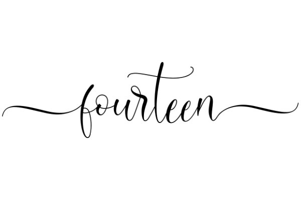 Elegant Black Handwriting on a White Background