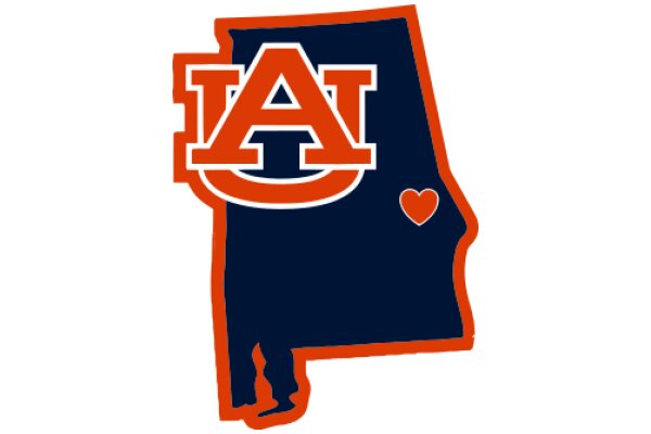 Auburn University Logo with a Heart