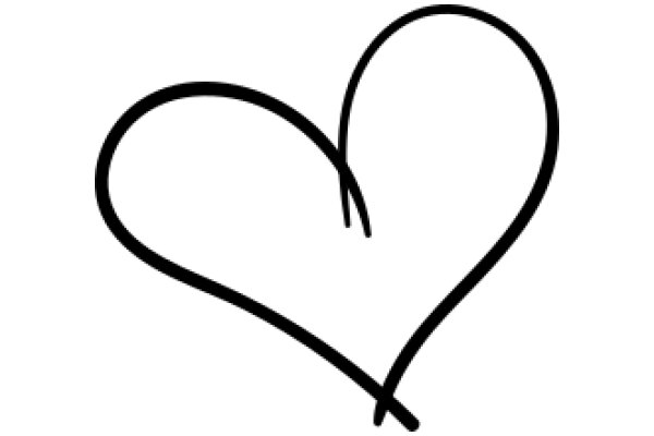 Simplistic Line Art of a Heart