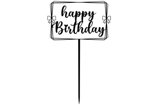 Happy Birthday Sign with Bow Decorations