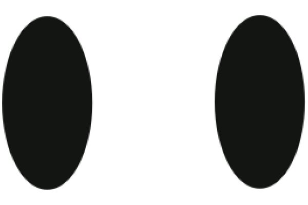 A Blurred Pixelated Image of a White Background with Two Black Shapes