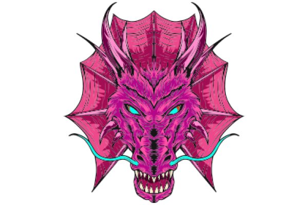 Vivid Fantasy: A Pink Dragon with a Blue Tongue