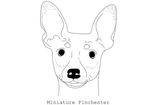 Miniatura Pincher: A Detailed Illustration of a Dog's Face