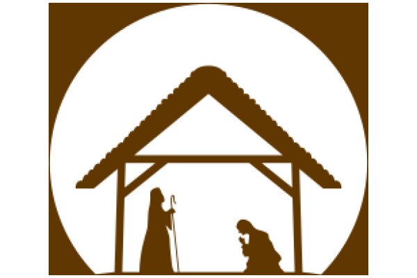 A Silhouette of a Church Scene with a Figure in Prayer