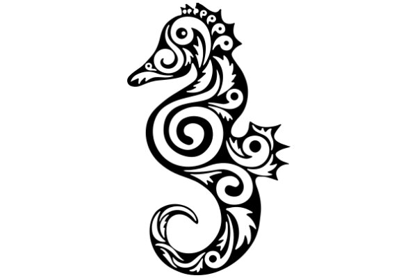 Stylized Seahorse Design