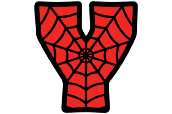 Vibrant Red Spider Web Logo