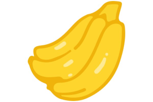 Vibrant Yellow Banana Illustration