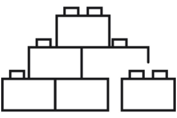 Simplistic Line Drawing of Stacked Boxes