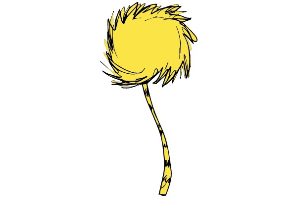 A Whimsical Yellow Feather Duster