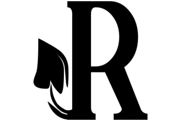 Stylized Letter 'R' with a Flourish Design