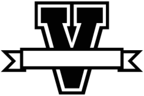 Stylized Logo of a V-shaped Symbol with a Banner