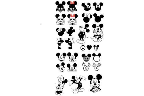 A Collection of Iconic Disney Characters in