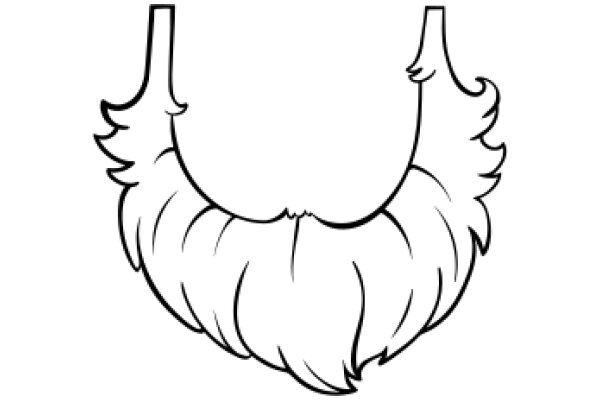 Stylized Illustration of a Beard and Mustache