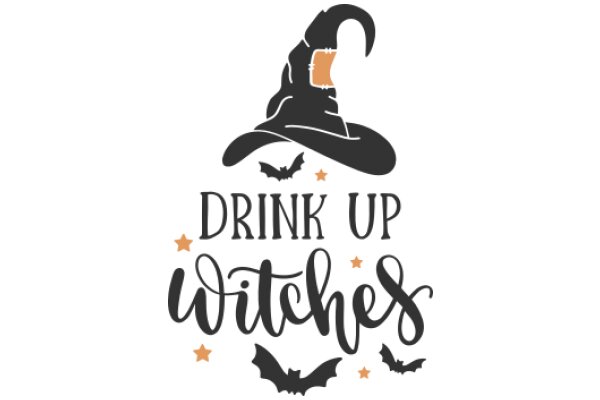 Drink Up, Witches: A Halloween-themed Beverage Advertisement