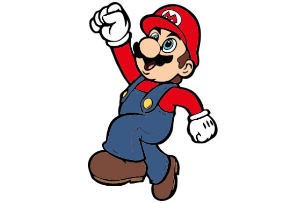 Celebrating Mario's Iconic Style: A Cartoon Portrayal of the Beloved Character