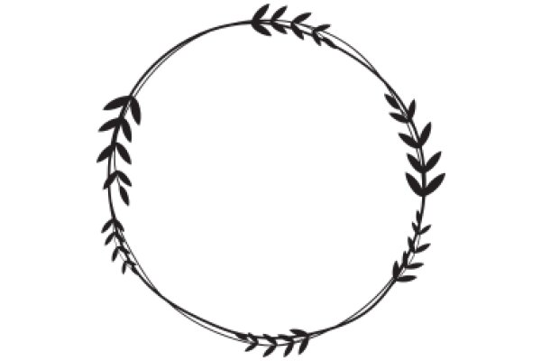 Elegant Black Laurel Wreath