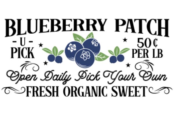 Blueberry Patch: Fresh Organic Fruit, Open Daily, 50¢ per lb.