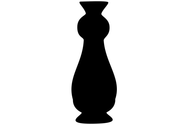 A Solid Black Vase Silhouette