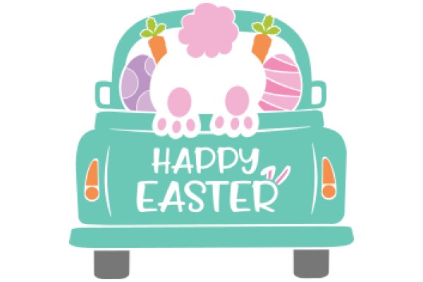 Happy Easter: A Playful Car Decoration