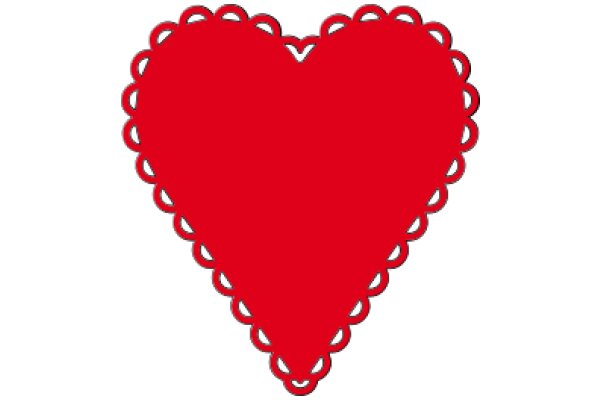 Vibrant Red Heart with Intricate Design