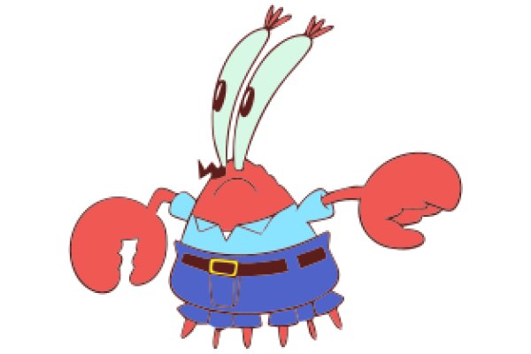 A Whimsical Cartoon of a Crab with a Human-like Appearance