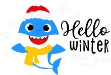 Winter Greetings from a Friendly Blue Creature: A Holiday-Themed Illustration