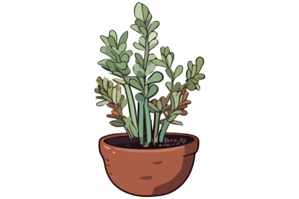 A Vibrant Potted Plant with Various Species of Greenery