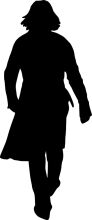 Silhouette of a Person Walking