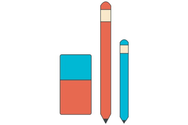 A Colorful Illustration of Stationery Items