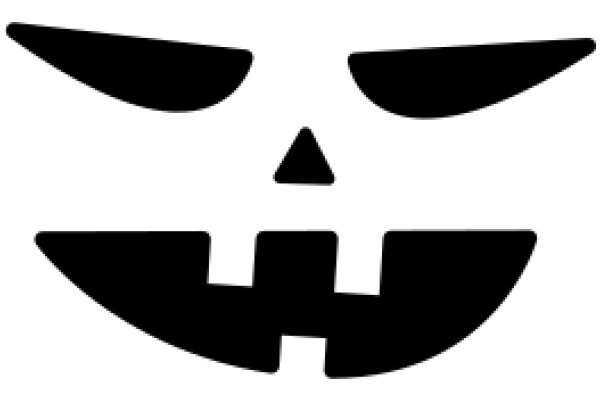 Simplistic Halloween Icon: A Skull Smile