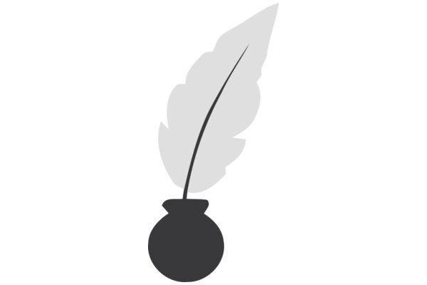 A Pixelated Feather and Vase