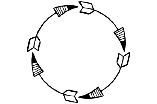 A Simple, Illustration of a Circle with Arrows